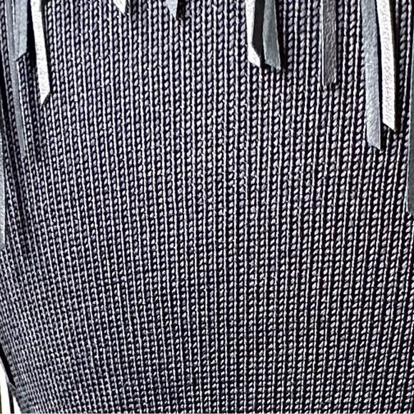 Ralph Lauren Black Label Jet Black Leather Fringe Tank Top - Picture 8 of 16